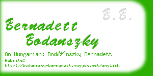 bernadett bodanszky business card